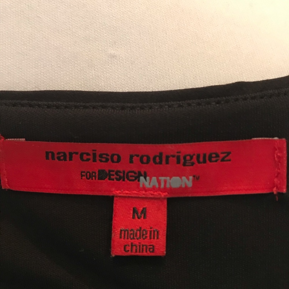 Narciso Rodriguez  bronze sequined  black knit top - Picture 4 of 4